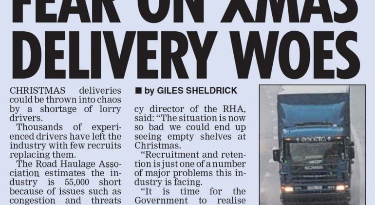 Christmas HGV Driver Shortage - HGV Training Network