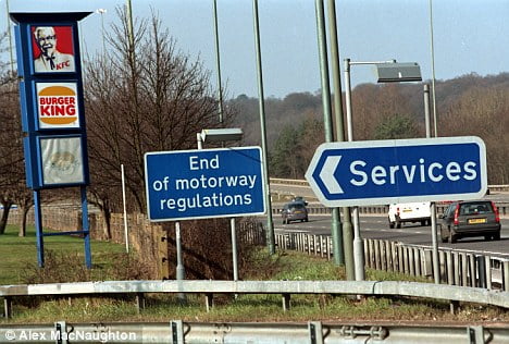 End of motorway regulations