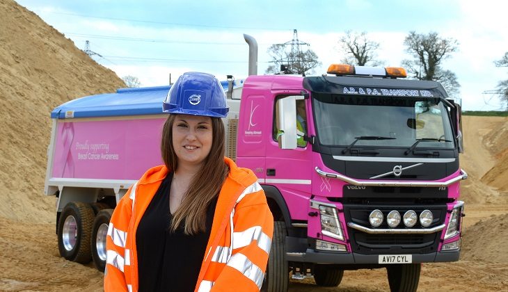Pink truck to support breast cancer awareness - HGV Training Network