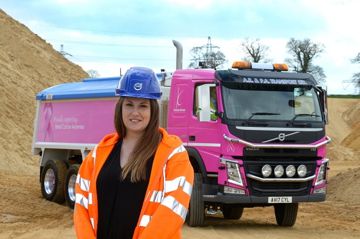 Pink truck to support breast cancer awareness - HGV Training Network
