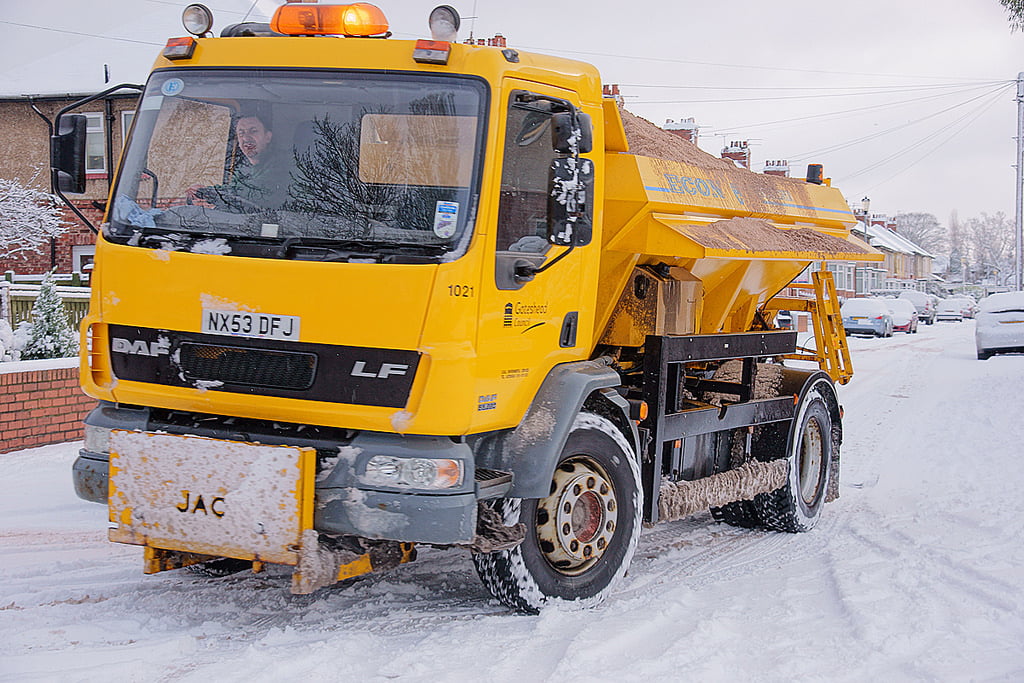 Gritter lorry heroes of the winter
