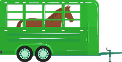 Horsebox with horse inside